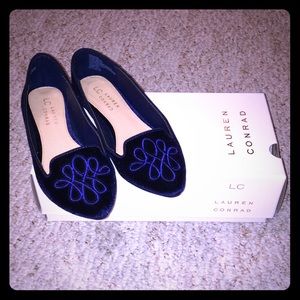 Lauren Conrad blue pointed flats.